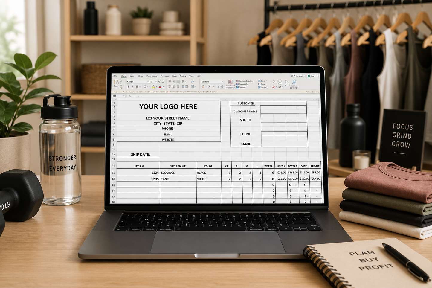 Auto Calculating Wholesale Order Form