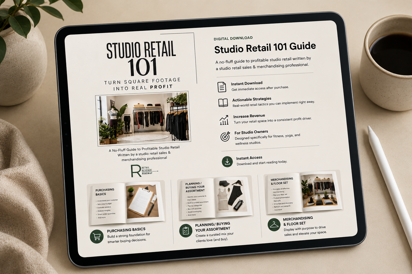 Deluxe Studio Retail 101: Strategic Retail & Wholesale Guide + Studio Retail Profit Dashboard