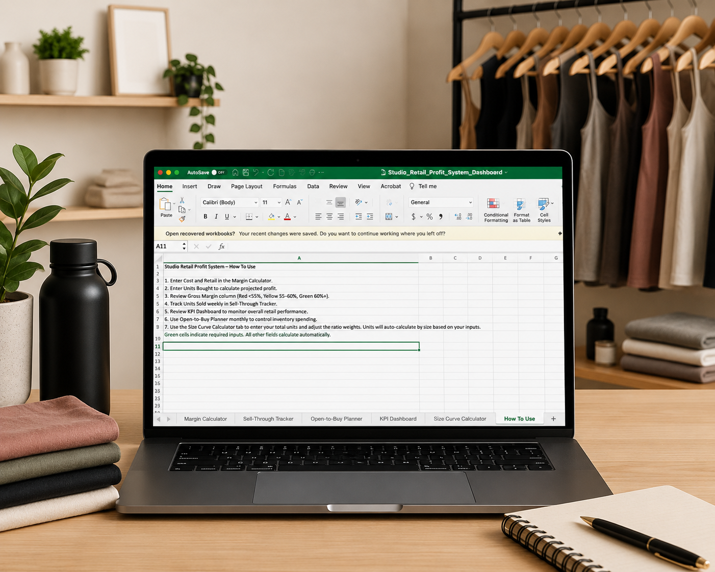 Retail Profit Dashboard (Excel System)